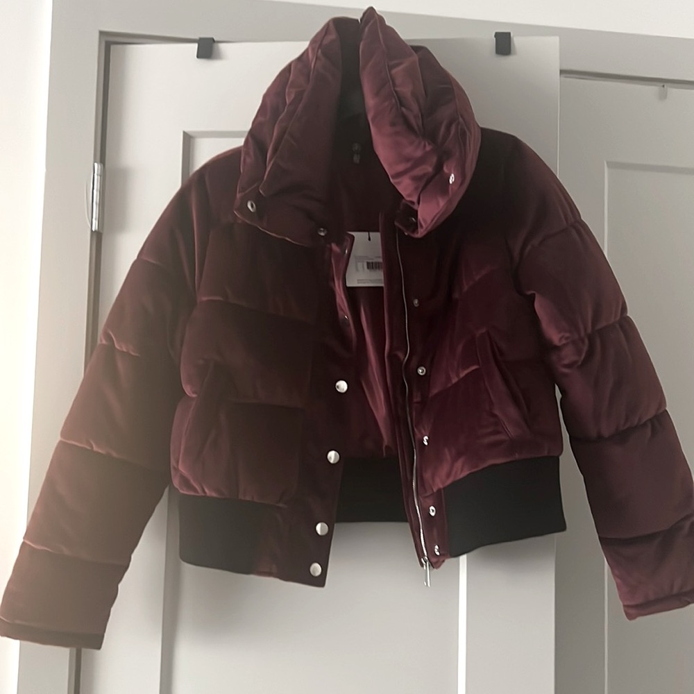 Burgundy Puffer Jacket